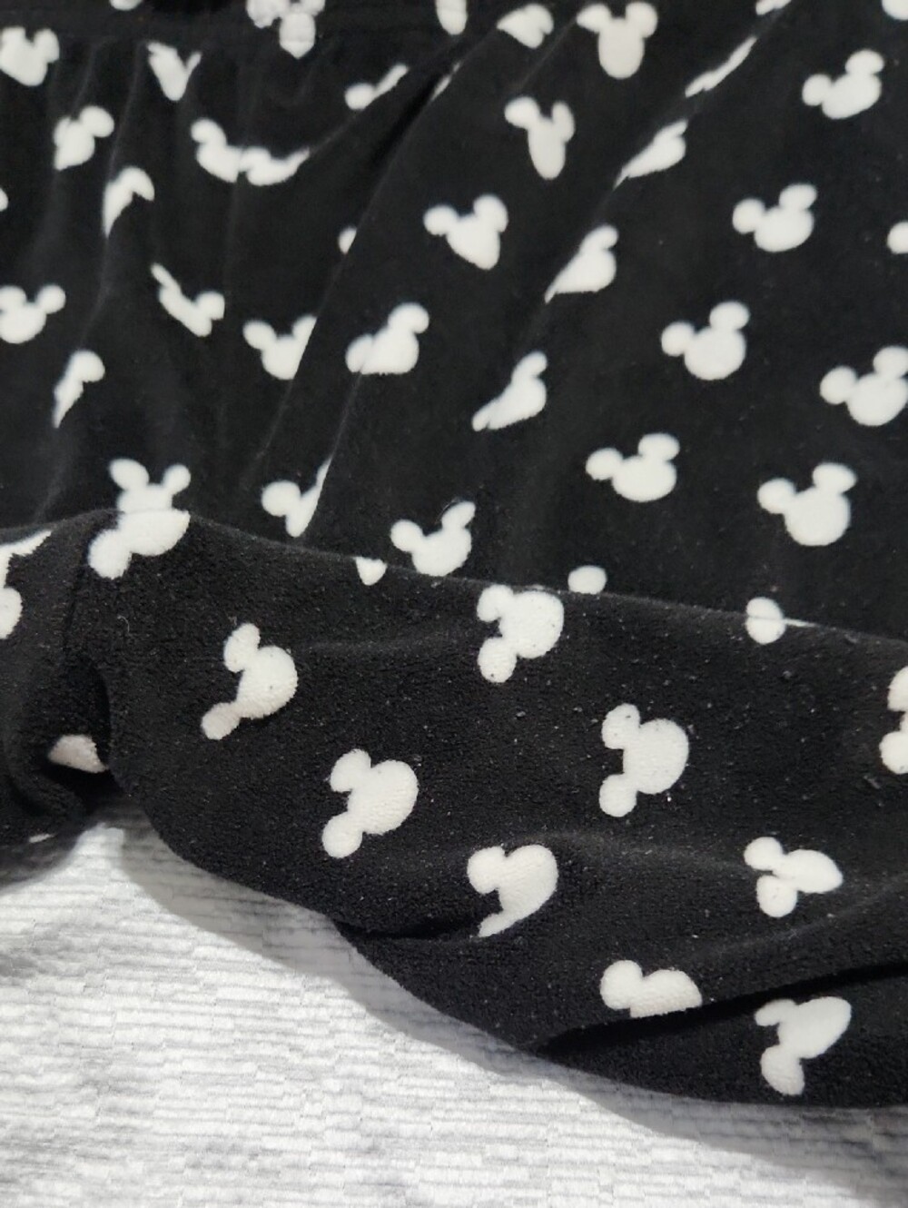 Mickey Black & White Mickey Head Pajama Set with Gold Script - Picture 7 of 10